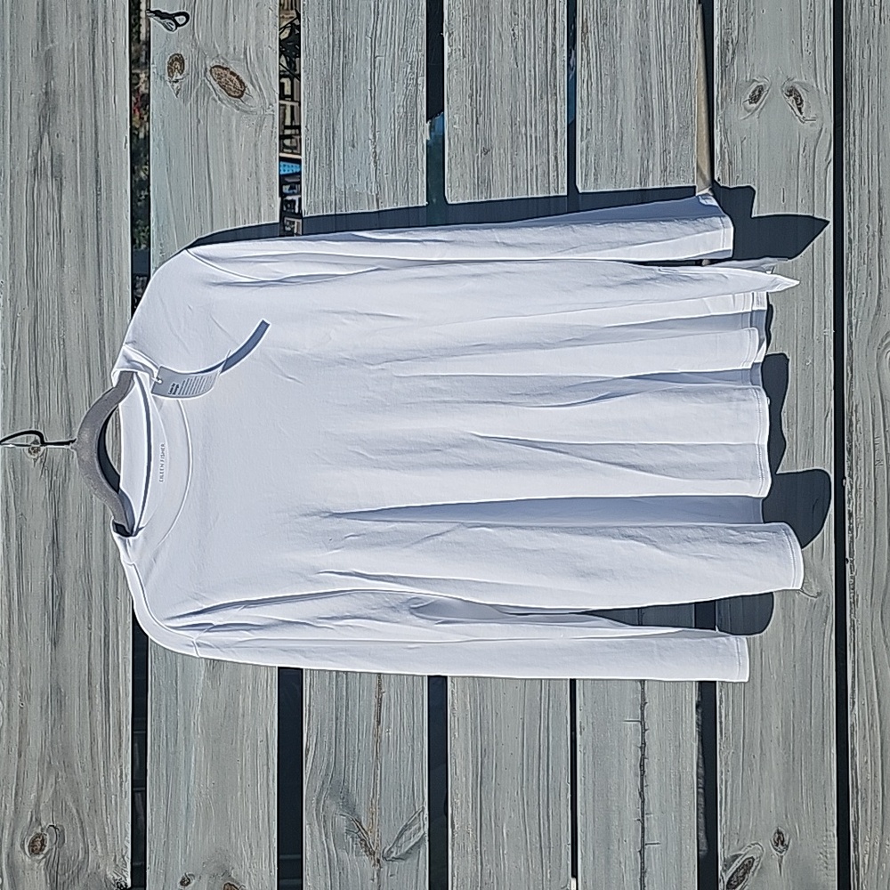 NWT Eileen Fisher White Mock Neck Top - Picture 2 of 7